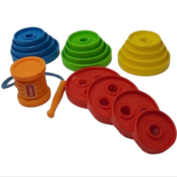 VINTAGE PLAYSKOOL THREAD SEWING BUTTON TODDLER LEARNING TOY - Picture 3 of 15